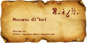 Mocanu Ábel névjegykártya